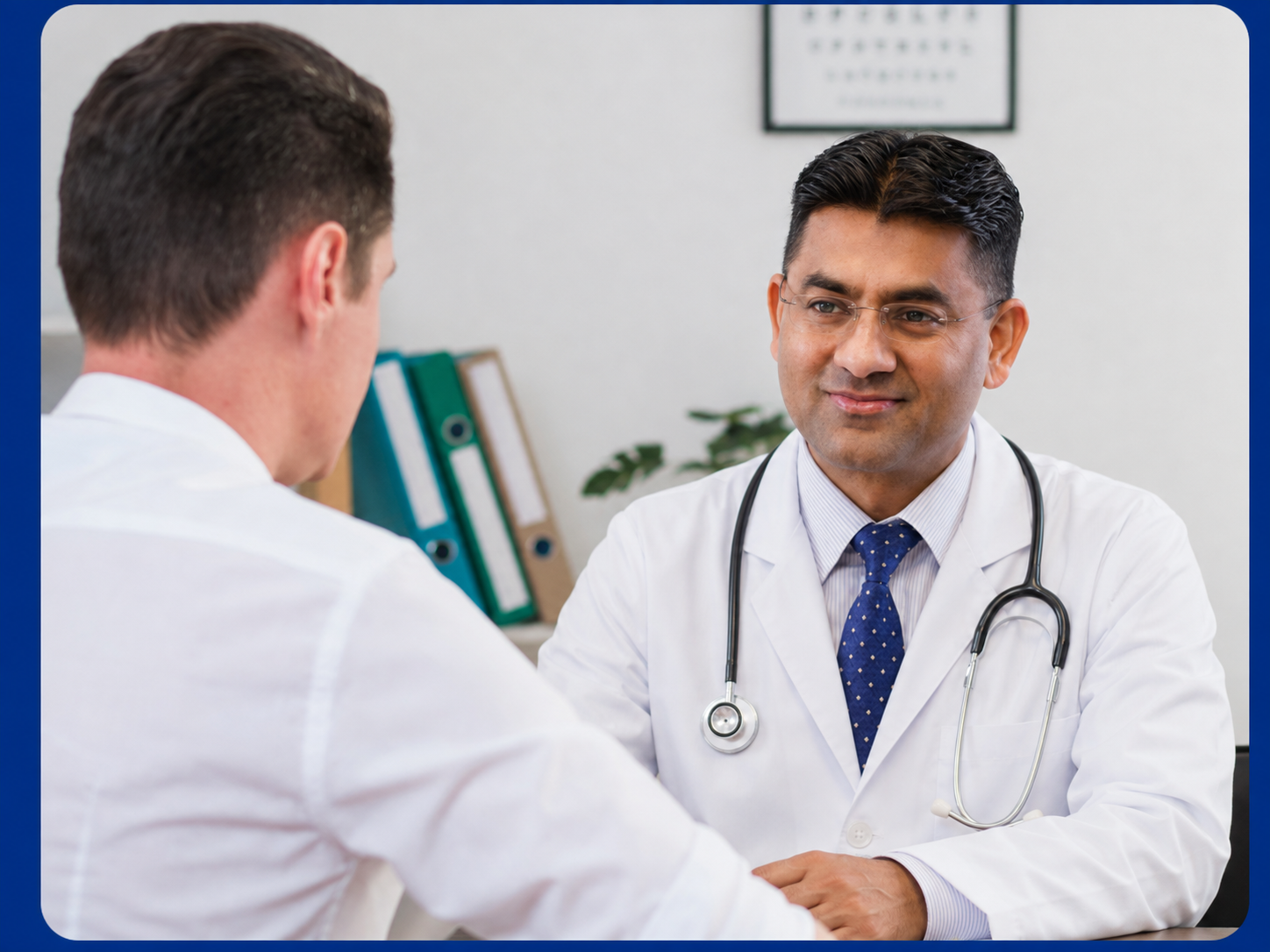Doctor with patient